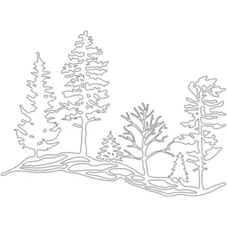 Jumpeak Wanddekoobjekt Metall Wanddeko Waldbäume Design, Wandkunst Ideal als Geschenk, Waldlandschaft Ornament,Geschenk für Natur- & Einrichtungsbegeisterte weiß 47 cm x 35 cm