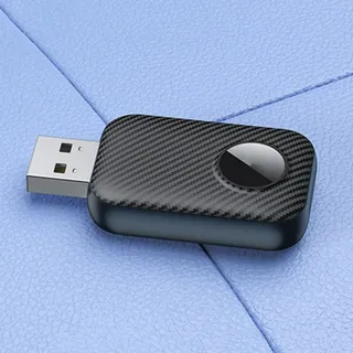 Wired to Wireless CarPlay Adapter 2-in-1 Mini USB/USB-C Low Latency Converter für iOS 10+ und Android 11+ Geräte, kompaktes Plug-and-Play-Zubehör für Original-CarPlay-Modelle, nahtloses Smartphone