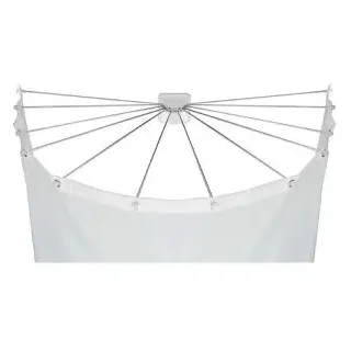 Wenko Duschvorhang Duschschirm 23863100, 180 x 200 cm, wasserabweisend, aus Kunststoff, weiß