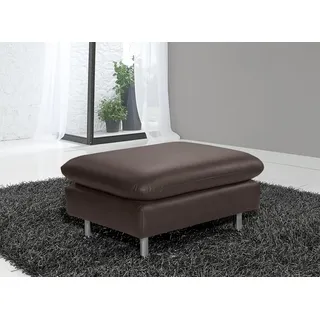 PLACES OF STYLE Hocker Redding Naturleder 80 x 43 x 60 cm Braun