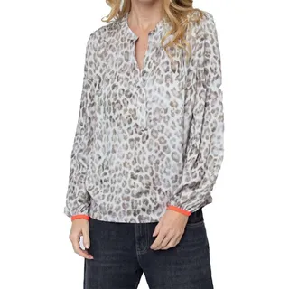 Emily Van Den Bergh Shirtbluse taupe leo grau 40