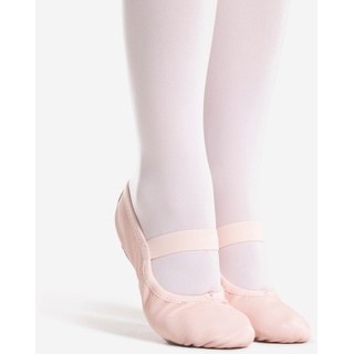 Ballettschuhe Leder Einsteiger durchgehende Sohle - rosa, rosa, 36
