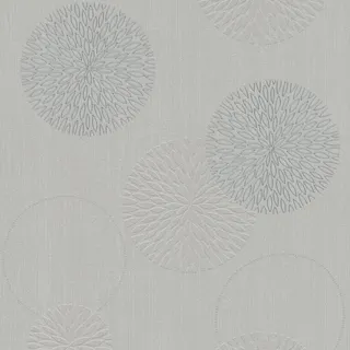 Bricoflor Moderne Tapete mit Silber Glitzer Effekt Graue Vliestapete mit Kreis Design Floral Vlies Mustertapete mit Vinyl Ideal für Wohnzimmer