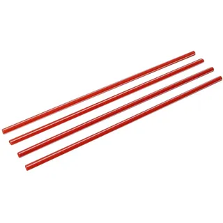 FMprofessional Kunststoff-Trinkhalme Ø6x230mm, Mehrweg-Trinkhalme aus Kunststoff, wiederverwendbare Strohhalme, Trinkröhrchen, praktische Getränkehalme (Farbe: Rot/Weiß), Menge: 50 Stück