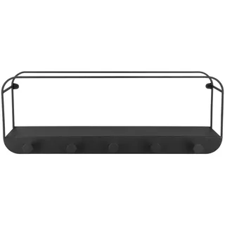 Möbel Kraft Wandregal 51 x 18 x 15 cm Schwarz