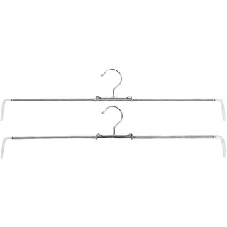 MAWA Design 5x Mawa, Kleiderbügel, Rockspanner Rofit Metall bis Grösse 48 silber 2er Pack (2x)