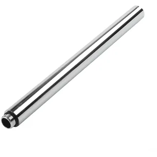 Micpointik Duscharmverlängerung 30 cm aus Edelstahl mit Linksgewinde 18 mm Rund Duschstange Verlängerung Schwarz Weiß Chrom Grau für Badewanne(Chrome)