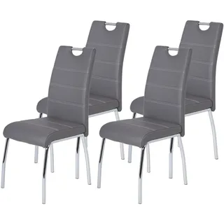 Hela Esszimmerstuhl Susi Kunstleder grau 4er Set