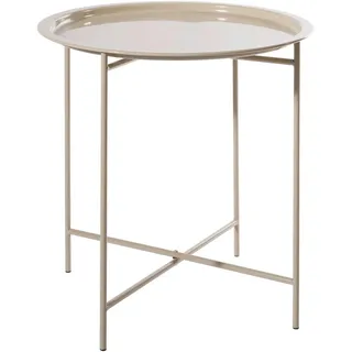 Boltze Tabletttisch/Beistelltisch aus Metall schlicht beige 46 cm von Boltze