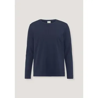 Hessnatur Langarm-Schlafshirt in dunkelblau | Gr.: 52