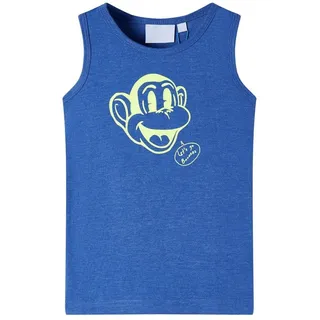 vidaXL Kinder Tank Top Jungen Knaben Unterhemd Trägershirt Ärmellos Blau Melange 104 - 104 (geeignet für 3-4 Jahre)