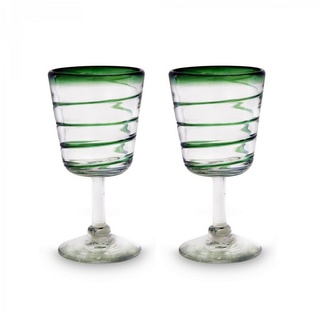 mitienda Cocktailglas »Cocktailgläser 2er Set grüne spirale«