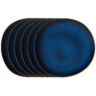 Villeroy & Boch Frühstücksteller Lave bleu 23,5 cm blau 6er Set