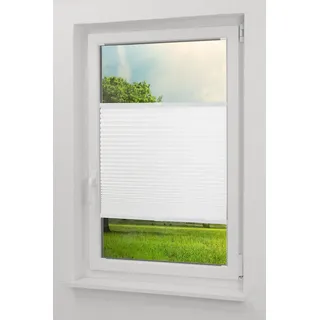 LYSEL - Qualitätsplissee Crush Tageslicht weiß - Plissee in der Größe (Bx H) 45cm * 130cm
