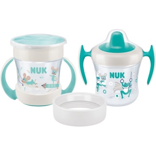 NUK Mini Cups Set Mint/Turquoise Tasse 3in1 6m+ Neutral 160 ml