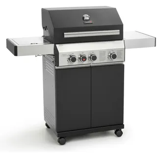 Taino Gasgrill, Schwarz, Metall, 128x114x55 cm, Grills & Outdoor-Küchen, Gasgrills