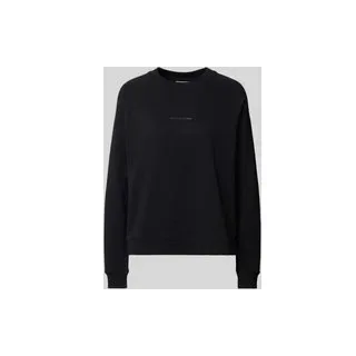 Sweatshirt mit Label-Print, Black, S