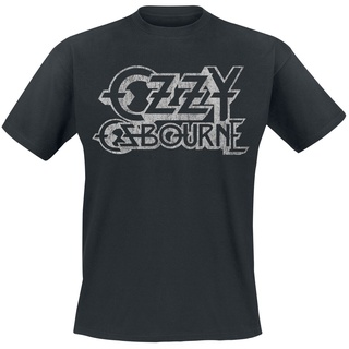Ozzy Osbourne T-Shirt - Vintage Logo - S bis XXL - für Männer - Größe L - schwarz  - Lizenziertes Merchandise! - L