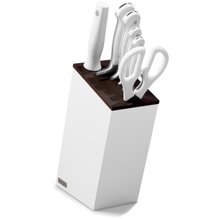 WUSTHOF CLASSIC WHITE knife set 6-pieces "bread knife version" with slim knife block
