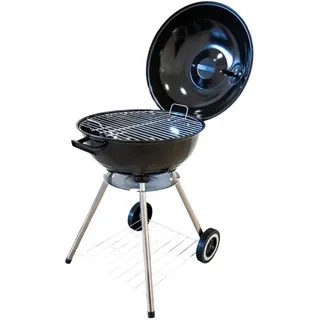 schweng Edelstahl Holzkohle Kugelgrill schwarz