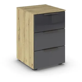 Sconto Nachtschrank Flipp 40 x 42 x 61 cm Schwarz