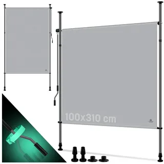 Kesser Windschutz 100 x 310 cm grau wasserfest