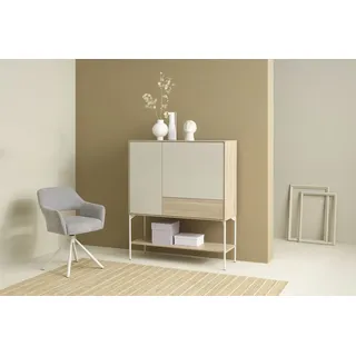 Schöner Wohnen Highboard 115 x 135 x 41 cm Beige / Braun