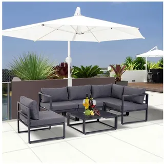 Outsunny Loungeset 6-tlg. Grau