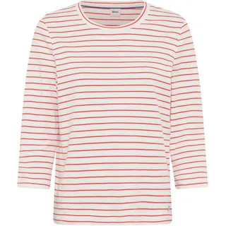 Brax Damen Style.CIRA Cotton Interlock Jersey Stripe 3/4 Arm T-Shirt - 46