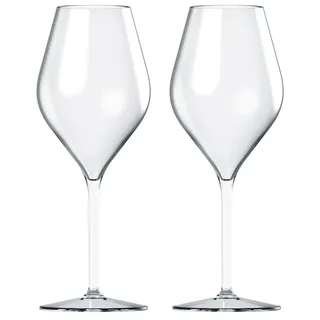 Doimoflair Weinglas Doimoflair Weingläser Cocktailglas aus Plastik bruchsicher Transparent, 2-tlg. 38 cl
