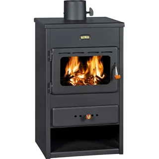 EEK A Kaminofen 9 kW, Heizleistung Holzofen, Stahl Schwarz BImSchV Stufe 2