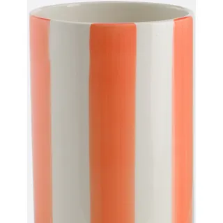 La Redoute Interieurs Vase Jaoma, Keramik Mit Streifen, H. 18 Cm Orange