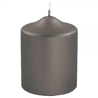 Fink - Kerze, Stumpenkerze - Paraffin - Farbe: Mocca, metallic - (ØxH) 8 x 10 cm - Unparfümiert - Wohnaccessoire