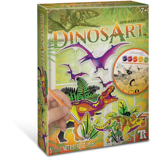 DinosArt Fensterbilder Dinosaurier Bastelset für kreative Kinder