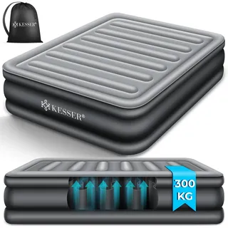 Kesser KESSER® Aufblasbare Matratze Luftbett mit eingebauter elektrischer Pumpe integrierte erhöhte aufblasbare Matratze für Übernachtungsgäste mit Aufbewahrungstasche