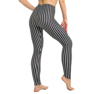 Aventy Damen Leggings mit Karomuster, elastisch, volle Länge, Rot Gr. One size , Weiß und Schwarz. - Einheitsgröße