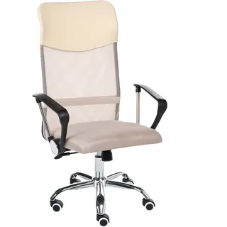 Beliani Bürostuhl DESIGN Kunstleder Beige