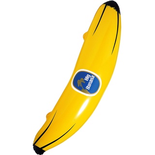Widmann 2461B - Aufblasbare Banane, Größe circa 100 cm, Dekoration, Hawaii, Mottoparty, Karneval
