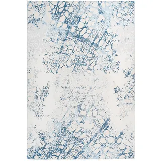 lalee.avenue Galaxy Webteppich 170 x 240 cm Creme/Blau