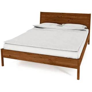 byoak Bettgestell, Mokka, Holz, Kerneiche, 180x220 cm, Schlafzimmer, Betten