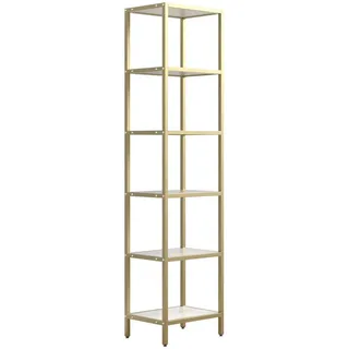 VCM Standvitrine Vinali M 40 x 30 x 165 cm Gold