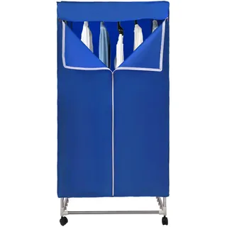 Tragbarer Wäschetrockner,Mini Wäschetrockner Elektrisch 1200-1500W 60-70°C Tragfähigkeit bis 30kg für Häuser Wohnungen Schlafsäle Wohnwagen Hotels 70 * 50 * 150cm (Fernbedienung-Blau)