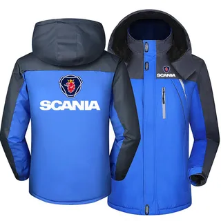MYYLY Winddichte Winterjacke für Herren für Scania, Warmer Kapuzenpullover mit Reißverschluss, Windjacke, modisches Sweatshirt, bequemer Fleece-Pullover, Dicker Trainingsanzug,B-L