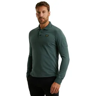 PME LEGEND Poloshirt LONG SLEEVE POLO AMERICAN CLASSIC (1-tlg) mit Stretch blau XXL (56)