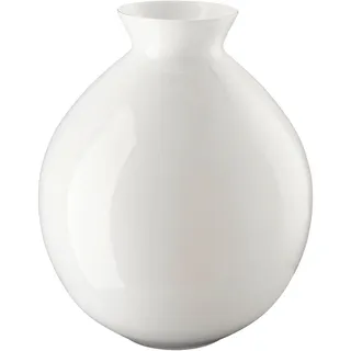 Silvana,White - Glass,Vase 33 cm