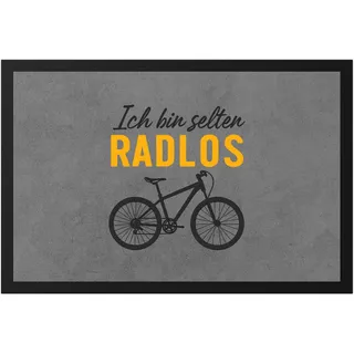 Hey!Print Ich Bin Selten Radlos Fussmatte Fahrrad Geschenk Lustig Spruch Geschenkidee Männer Frauen