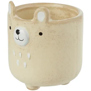 Butlers Mini-Blumentopf, Beige, Keramik, 10 cm, Dekoration, Blumen & Zubehör, Übertöpfe