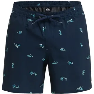 QUIKSILVER Badehose Stretch Printed Volley 16 Schwarz L