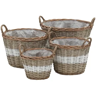 vidaXL Hochbeet 4-tlg. 44 x 44 x 39 cm Braun