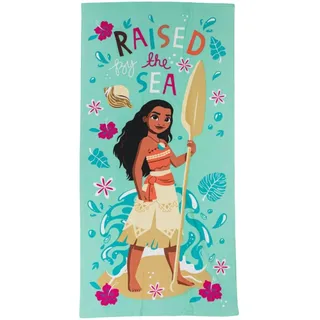 Aymax Disney Vaiana 2 Strandtuch 70x140 cm, Moana Mikrofaser Badetuch XL aus 100% Polyester, Kinder Handtuch für Strand, Pool, Bad und Urlaub